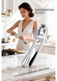 Resim Sarımsak Ezici 304 Paslanmaz Çelik Stella Classic Design 721064 Açık Gri 