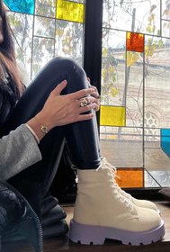 Resim Bambi Bej Lila Süet Kadın Bot & Bootie K02678020302 