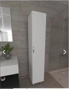 Resim ek Kapaklı 5 Raflı Çok Amaçlı Banyo Mutfak Kiler Dolabı 