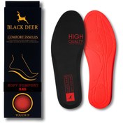 Resim Black Deer Hyper Boost Technology X45 Soft Comfort Siyah-Kırmızı Ortopedik Tabanlık 