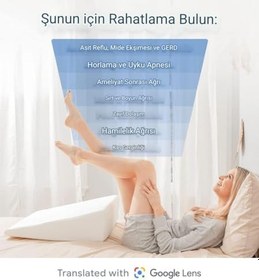 Resim Hafızalı Köpük ve Ultra Rahat Üst Yüzeyli Uyku İçin Yatak Kama Yastığı - Uyku Apnesi, Asit Reflü Rahatlatma, ve Ameliyat Sonrası İçin Kama Yastık - Sırt Ağrısı Rahatlatma İçin Köpük Kama Yastık 