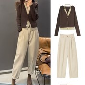 Resim Trendy günlük kullanım Kadın bej jean-sahte iki parça hırka-iki parçalı takım-sonbahar modası, yüksek kaliteli kumaş/rahat ve nefes alabilir/modaya uygun (üst orta beden), Kadınlar İçin Festival Kıyafetleri, Kadınlar İçin Seyahat Kıyafetleri, Kadın Bayanlar, Kadınlar İçin Dışarı Çıkma Kıyafetleri, Kadınlar İçin Tatil Kıyafetleri, Uzun Kadınlar, Vintage Moda, Vintage Giyim, Kadınlar İçin Retro Parti Kıyafeti, Kadın Sonbahar Üstü, Vintage Üstler, 