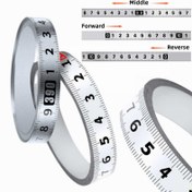 Resim Paslanmaz Çelikten Yapılmış Çok Yönlü Kendinden Yapışkanlı Ölçü Bandı – Çift Metrik/İmparatorluk Ölçeği, Paslanmaz & Dayanıklı İş Masası Cetveli Güçlü Yapışkan Tabanlı, Çoklu Boyutlarda Mevcut (1m'den 5m'ye) 