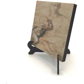 Resim Eskiz Çizim Leonardo Da Vinci Baskılı Mdf Masaüstlük 10x10 