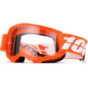 Resim Tangshopping Motosiklet Arazi Kum Önleyici Kask Gözlüğü Turuncu Çerçeve-şeffaf Film 