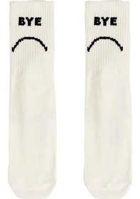 Resim Bad Bear 22.02.02.004-c04 Bye Tall Unisex Çorap Beyaz 