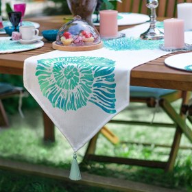 Resim 6+1li Turkuaz Deniz Canlıları Özel Tasarım Supla Runner Seti 