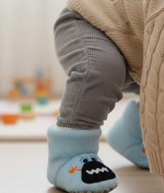 Resim pufien Çocuk Panduf, Bebek Ev Botu, Hayvan Desenli Sevimli Nakışlı Bebek Panduf 