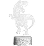 Resim Folinda Dinozor 3d Led Gece Lambası - Usb Akıllı Dokunmatik Kumandalı Renkli Stüdyo Işıklı Odalar İçin Dekoratif Hediyelik Aydınlatma Çatlak Tabanlı Diğer 