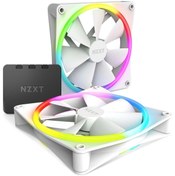 Resim Nzxt F140 Rgb Duo Beyaz 2x140 Mm Fan Kontrolcü Rf-d14df-w1 