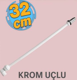 Resim ASIR ARMATÜR Uzun Klozet Tuvalet Taharet Çubuğu 32 cm Plastik Borulu Ayarlanabilir Kısaltılabilir U Tipli 