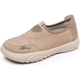 Resim Kadın Hafif Loafer Makosen Yumuşak Günlük Yürüyüş Sürüş Ofis Babetleri Kadınlar İçin Slip On Rahat Elbise İş Ayakkabıları Haki 