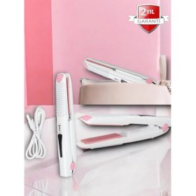 Resim Taşınabilir Şarjlı Seramik Düzleştirici, Uzun Pil Ömrü ve Kolay Kullanım 