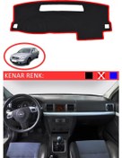 Resim Torpido Koruma Halısı Siyah Kenar Renk Kırmızı Opel Vectra C 2002-2008 İle Uyumlu 