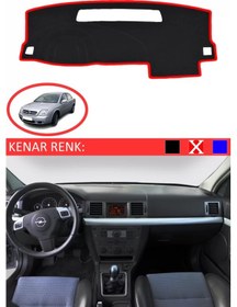 Resim Torpido Koruma Halısı Siyah Kenar Renk Kırmızı Opel Vectra C 2002-2008 İle Uyumlu 