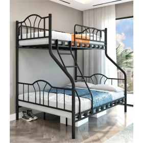 Resim Missidea Imaj 3 Kişilik Ebeveyn 3'lü Metal Ranza Siyah 90X190 cm 