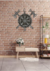 Resim Balta Desenli Dekoratif Metal Duvar Tablosu 