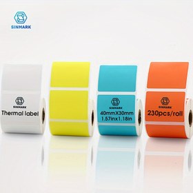 Resim SINMARK Etiketler 40Mm*30Mm Renkli Etiketler, Çizilmeye Dayanıklı Etiket Kağıdı, Taşınabilir Yazıcılar SK20/SK58/SK35/M110/M200/M220/M221/M120 İçin Uygun Boş Etiketler 