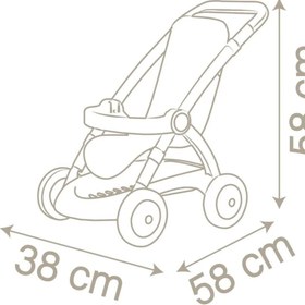 Resim Smoby Baby Nurse Chulli Pop Oyuncak Bebek Arabası Leylak-Gri 254018 