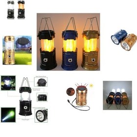 Resim Solar Şarj Edilebilir Çok Fonksiyonlu Kamp Lambası Işıldak Powerb Çok Renkli 