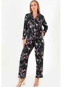 Resim Doremi Flower Garden Uzun Kollu Kadın Pijama Takım Çok Renkli 