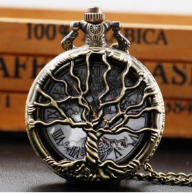 Resim STİLLOVE Köstekli Hayat Ağacı Temalı Cep Saati Sl7334 