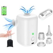 Resim Geeroyoo Taşınabilir Kablosuz 15w 4000pa Hava Pompası - Şişme Yatak, Havuz Yatağı, Outdoor İçin 3000mah Pil Ve Ipx4 Su Geçirmez 