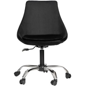 Resim Markaelz Krom Metal Ayaklı Ofis Çalışma Sandalyesi Orion Siyah 