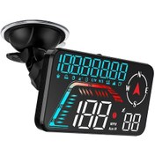 Resim Cbtx G12 Hud Gps Dijital Araç Hız Göstergesi Ön Cam Vantuz Montajlı Head-up Display - Çok Renkli 