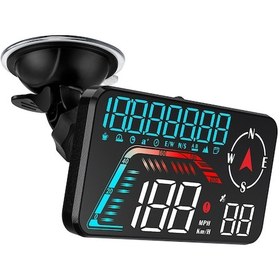 Resim Cbtx G12 Hud Gps Dijital Araç Hız Göstergesi Ön Cam Vantuz Montajlı Head-up Display - Çok Renkli 