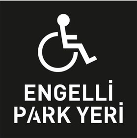 Resim Boyama Şablonu Engelli Park Yeri Kompozit 100x100cm-3043 - 100 x 100 CM 