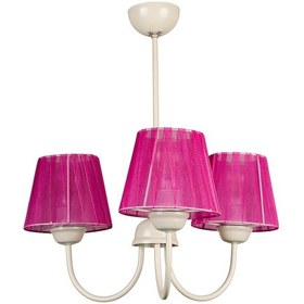 Resim Begüsa Ova 3 Lü Avize Beyaz Fuşya Şapka Beyaz 