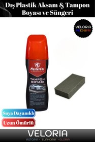 Resim Veloria Premium Seri Uzun Süre Suya Dayanıklı Eskimiş Kauçuk Yüzey Dış Plastik Aksam Siyah Tampon Boyası 