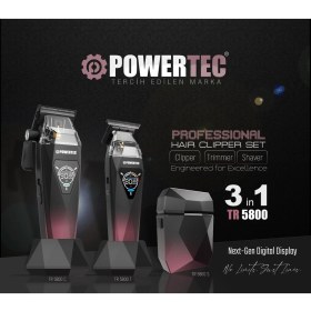 Resim Powertec TR-5800 Saç-Sakal-Ense-Günlük Tıraş Makinesi 3in1 ( 0.5mm Tarak Dahil ) 