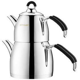 Resim Emsan Mina Midi Çaydanlık Takımı Siyah 0.75-2.0lt Siyah 