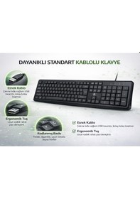 Resim Yk Design Yk-40 Kablolu Standart Klavye Usb Q Türkçe Tuş Dizilimi Siyah 