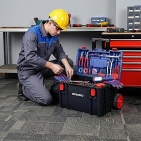 Resim Workpro WP283032 54 Lt 56x44.2x50 CM Tekerlekli Kilitli Profesyonel Takım Çantası 