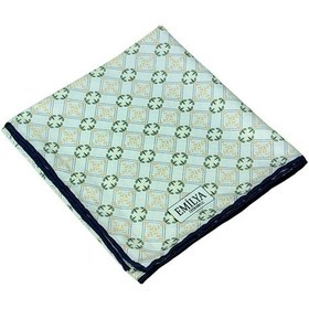 Resim Mim Eşarp Emilya Rayon Desenli Eşarp 90x90 Cm Lacivert - Beyaz 