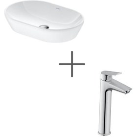Resim Duravit D-neo 60 Cm Çanak Lavabo Beyaz Ve No.1 Lavabo Bataryası 