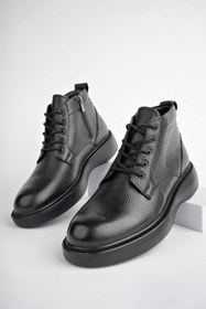 Resim Muggo Bernard Garantili Hakiki Deri Bağcıklı Fermuarlı Kaymaz Taban Casual Erkek Bot 