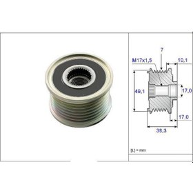 Resim VALEO 588063 ALTERNATÖR KASNAĞI MEGANE III LAGUNA III MASTER IV / 