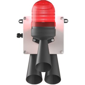 Resim MESAN Led Multifonksiyon 3x 43 Ses Siren Kırmızı 12-24vac/dc Ms 5806.1 