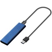 Resim Yuntech01 M.2 Ngff Sata Usb 3.1 Tip-c Ssd Kutusu, 6gb/s Transfer, B/b+m Anahtarı Desteği, Alüminyum, 22x30/42/60/80mm, Plug & Play Mavi 