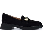 Resim Tamer Tanca Kadın Hakiki Deri Siyah Süet Loafer Ayakkabı 1051 01 Bn Ayk Sk24-25 Sıyah Suet Siyah 