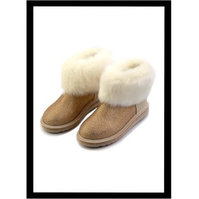 Resim Bambi Bej Süet Kadın Bot & Bootie K02192186002 