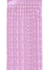 Resim Sones 2 Adet 1x2m Kare Yağmur İpek Kapı Perdesi Doğum Günü Partisi Arka Plan Duvar Dekorasyonu Pembe 3+ 