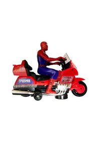Resim Spiderman Royal Shop Pilli Sesli Işıklı Hareket Edebilen Spiderman Karakterli Motosiklet ...Rs0661. 