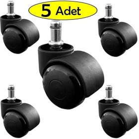 Resim Genel Markalar Ofis Koltuğu Tekerleği Koltuk Tekeri 5 Adet Sandalye Tekerleği Dönerli Tekerlek - Tekerlekler - Tek 
