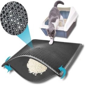 Resim Tineke Elekli Kedi Tuvaleti Önü Paspası 60 x 45 CM 