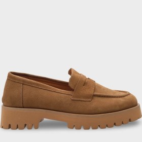 Resim Capone Outfitters Tisha Mantar Tabanlı Hakiki Deri Kadın Loafer 